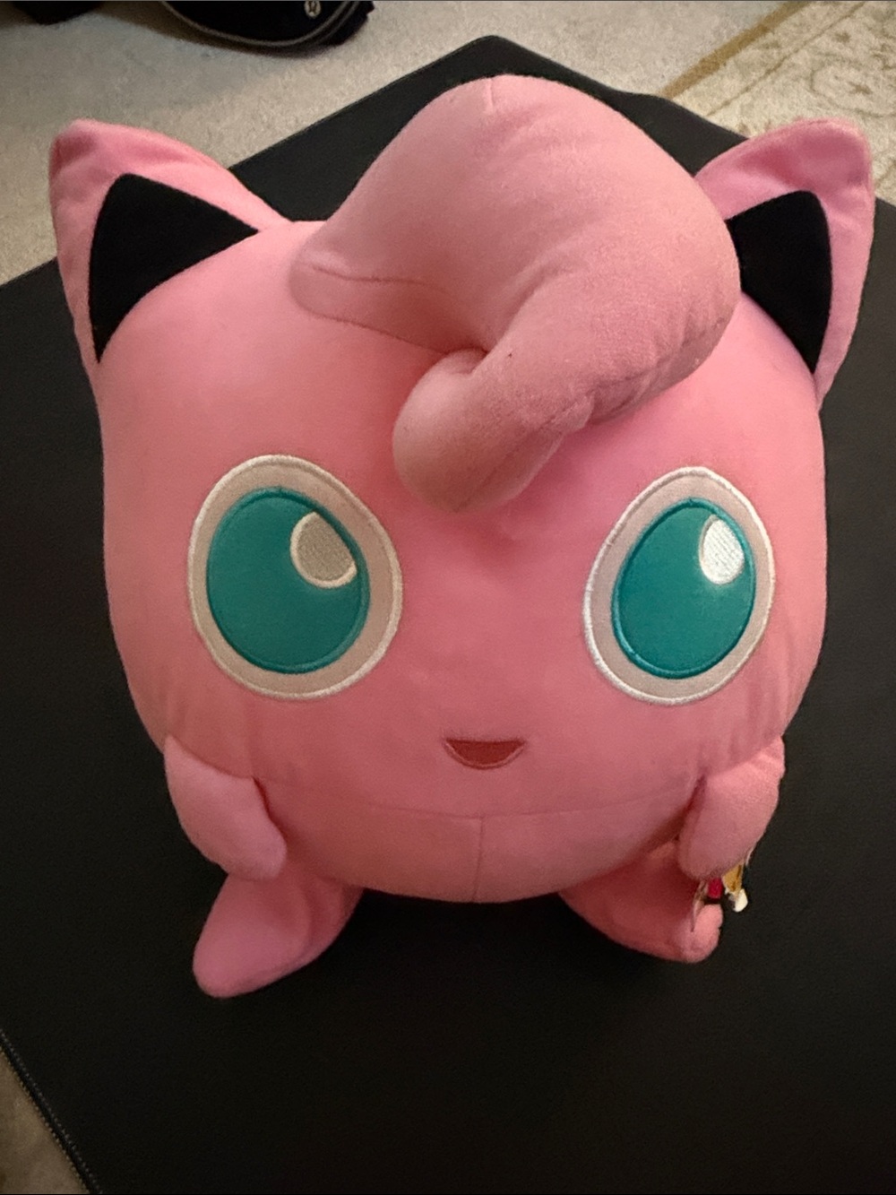 Pokemon Jigglypuff Plush Pink Teal Eyes